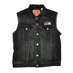 Levi’s Cut Off Jean Jacket with Patches